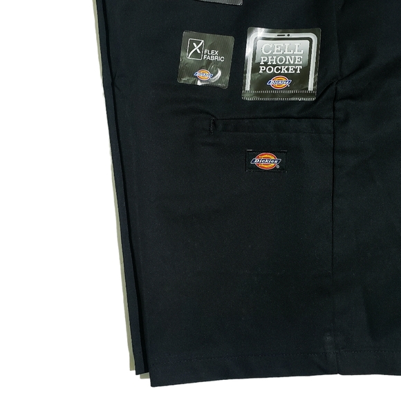 Dickies Mens Regular Fit 11in Inseam Flat Front Work Short Black Flex Sz 38 NWT - Picture 8 of 9